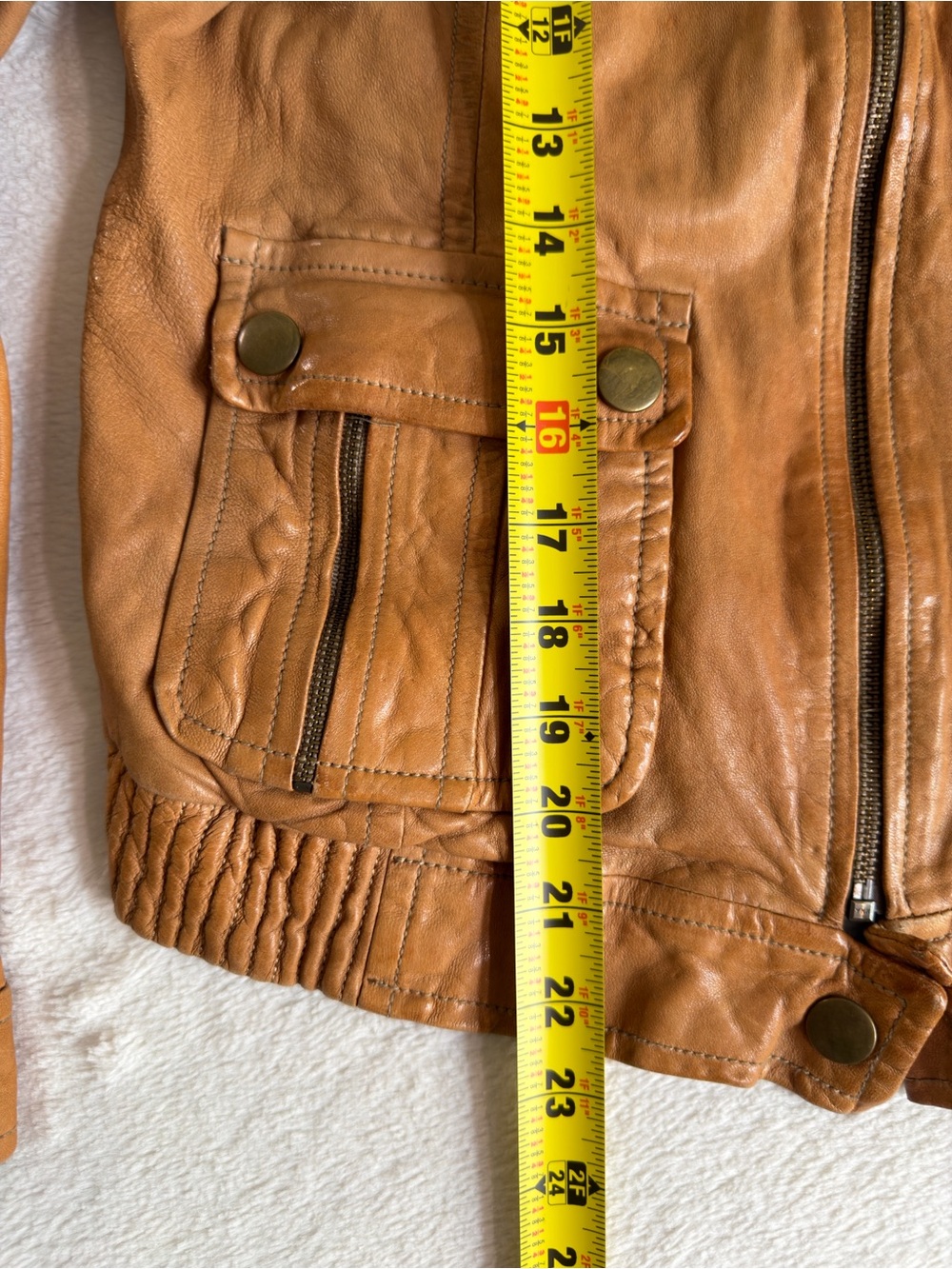 Banana Republic Cognac Leather Jacket - Picture 5 of 16